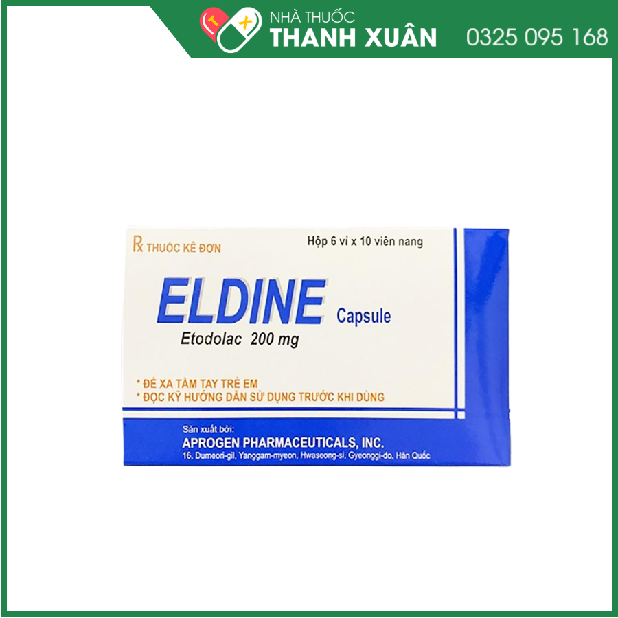 Thuốc Eldine 200mg điều trị giảm đau và chống viêm